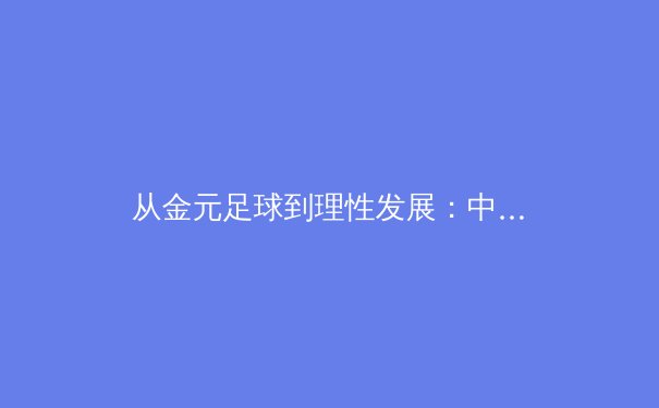 从金元足球到理性发展：中国职业体育商业模式的深度转型与未来路径 - 3